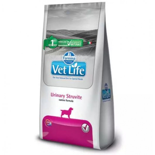 RAÇÃO VET LIFE URINARY STRUVITE PARA CÃES ADULTOS 2KG