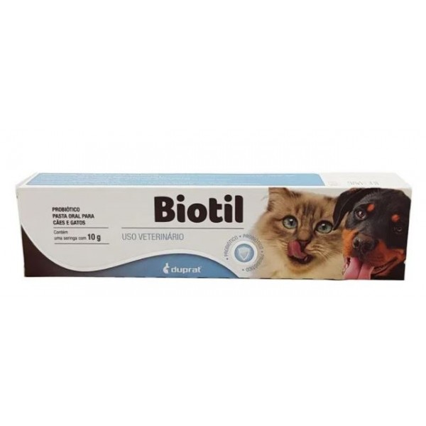 BIOTIL PROBIÓTICO ORAL 10G DUPRAT CÃES E GATOS