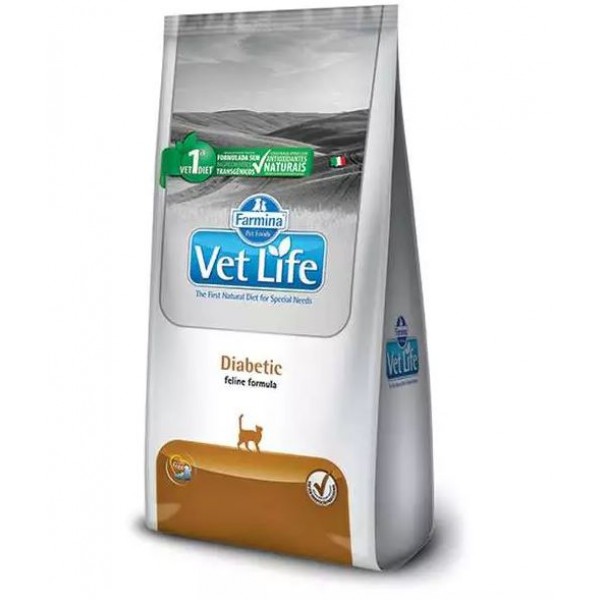 RAÇÃO VET LIFE DIABETIC PARA GATOS ADULTOS 2KG