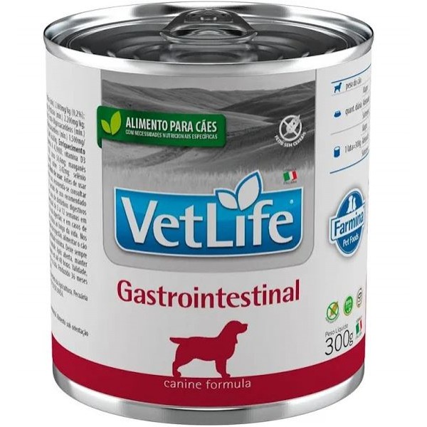  RAÇÃO ÚMIDA VET LIFE GASTROINTESTINAL PARA CÃES 300G