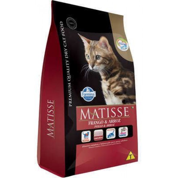 RAÇÃO MATISSE FRANGO E ARROZ PARA GATOS ADULTOS