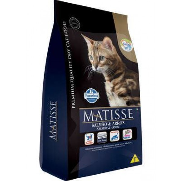 RAÇÃO MATISSE SALMÃO E ARROZ PARA GATOS ADULTOS