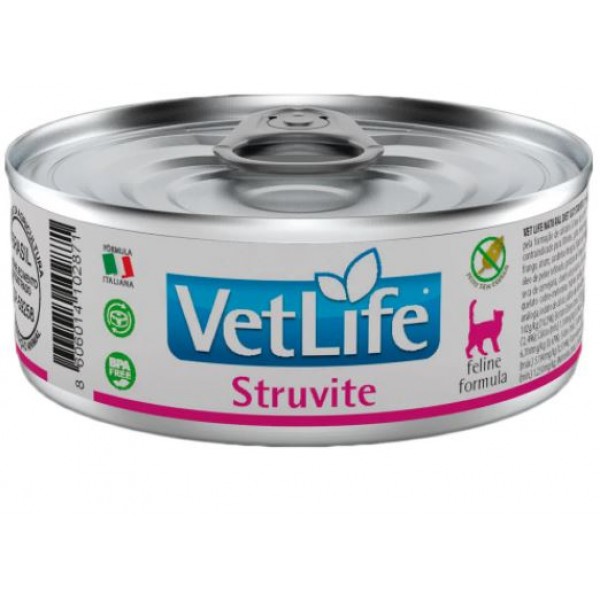 RAÇÃO ÚMIDA VET LIFE STRUVITE PARA GATOS 85G