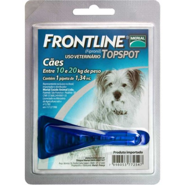 ANTIPULGAS E CARRAPATOS FRONTLINE TOPSPOT PARA CÃES DE 10KG A 20KG