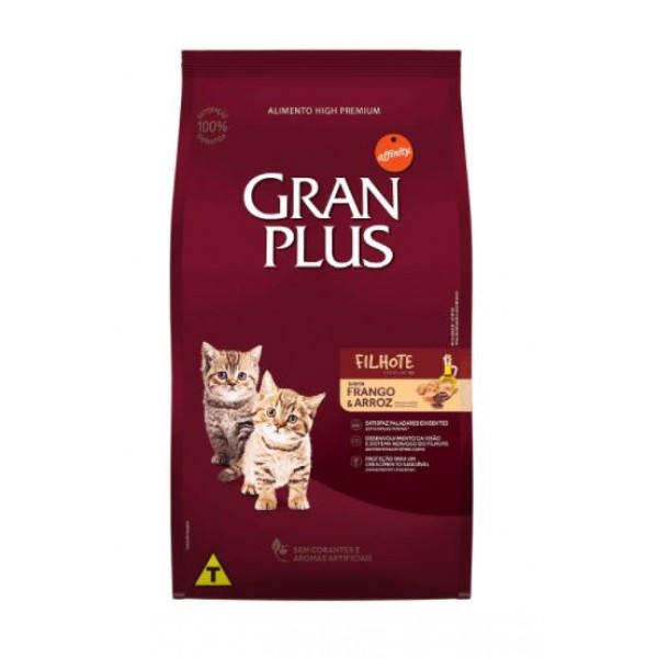 RAÇÃO GRAN PLUS GATOS FILHOTES FRANGO E ARROZ 10,1KG