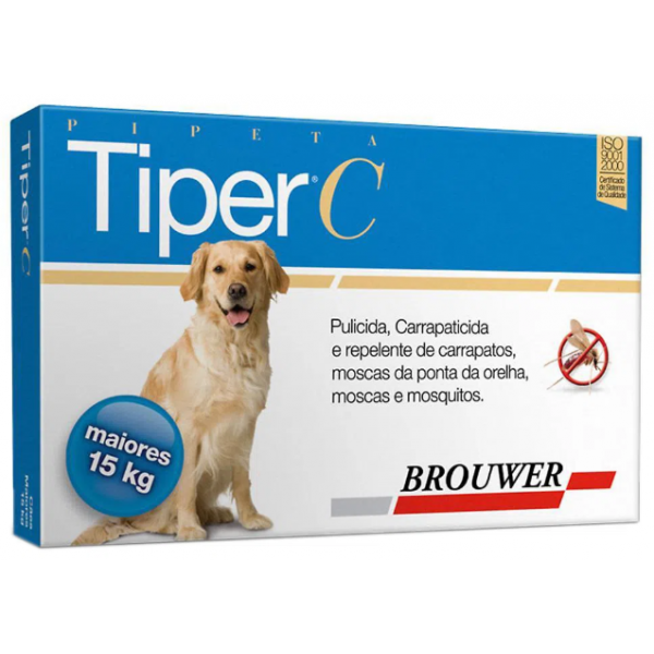 TIPER C PARA CÃES ACIMA 15KG PIPETA BROUWER