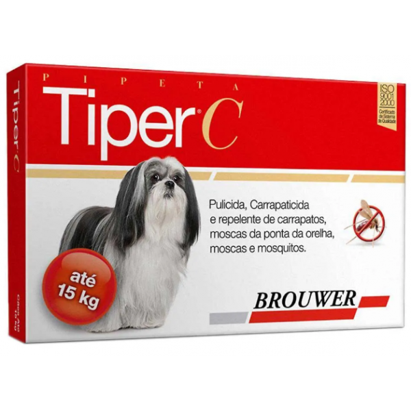 TIPER C PARA CÃES ATÉ 15KG PIPETA BROUWER