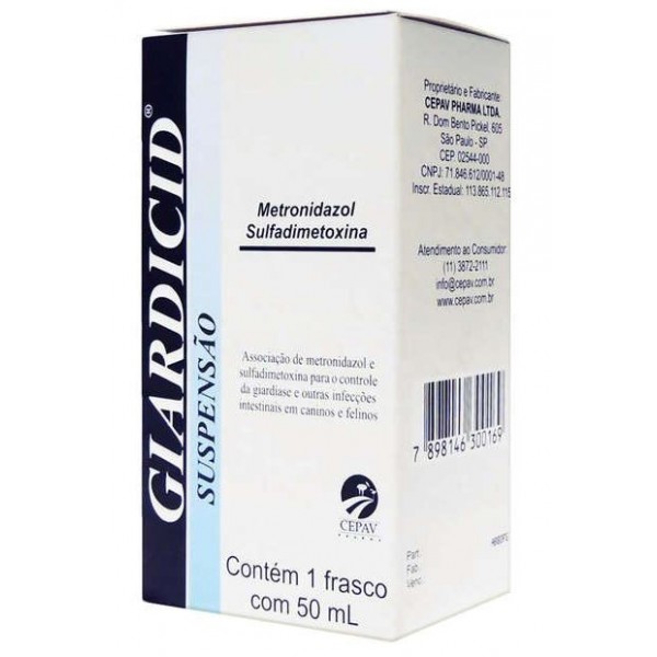 GIARDICID SUSPENSAO 50 ML