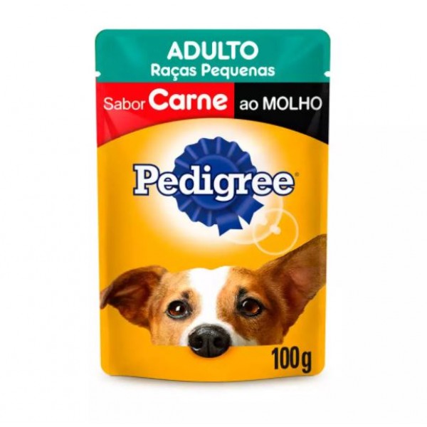 SACHÊ PEDIGREE CÃES ADULTOS RAÇAS PEQUENAS CARNE AO MOLHO 100G