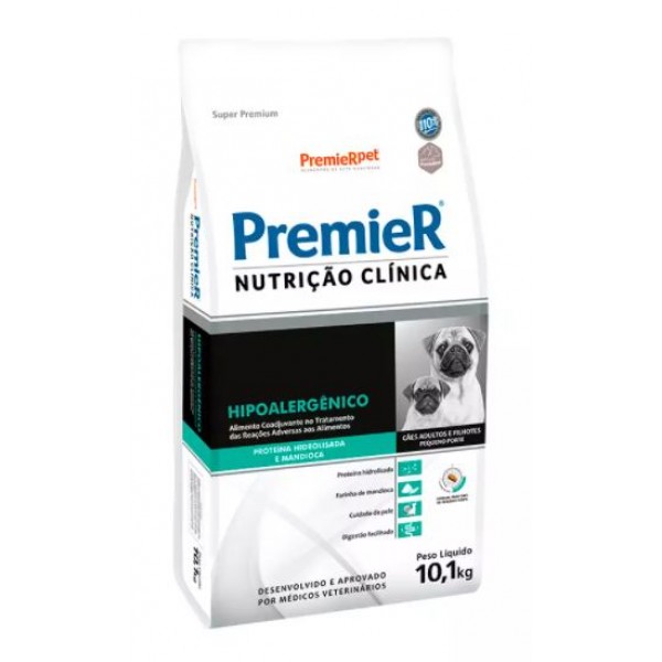 RAÇÃO PREMIER NUTRIÇÃO CLÍNICA HIPOALERGÊNICO PARA CÃES DE PEQUENO PORTE