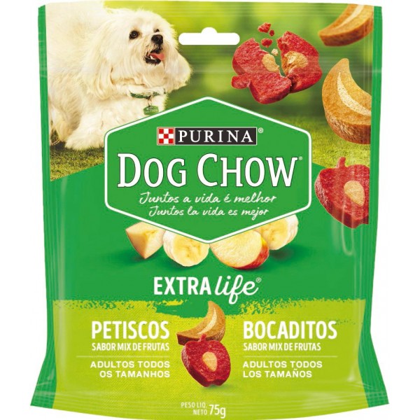 PETISCO DOG CHOW CÃES ADULTOS MIX DE FRUTAS