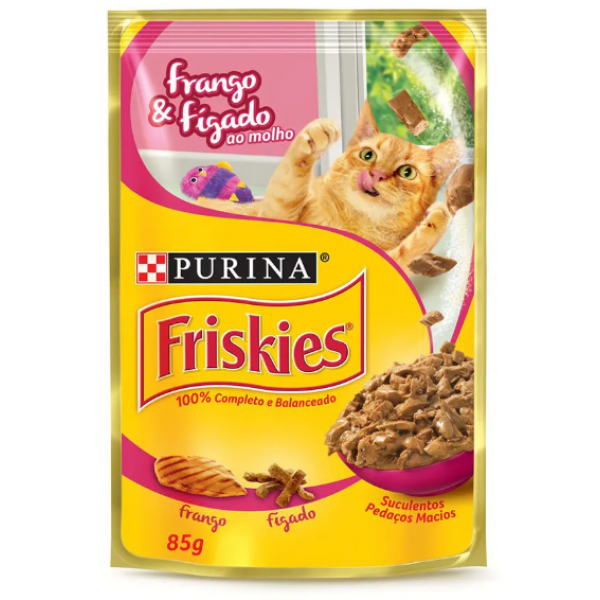 SACHÊ FRISKIES SABOR FRANGO E FÍGADO 85G