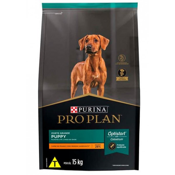 RAÇÃO PRO PLAN FRANGO CÃES FILHOTES RAÇAS GRANDES 15KG