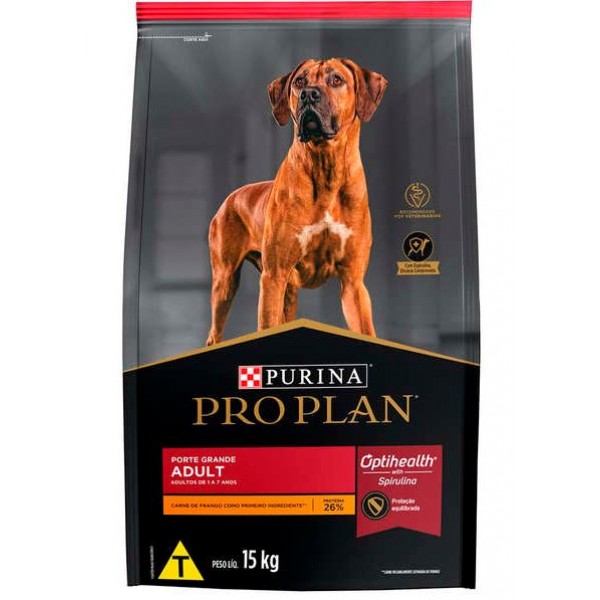 RAÇÃO PRO PLAN FRANGO CÃES ADULTOS RAÇAS GRANDES 15KG