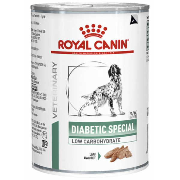 RAÇÃO ROYAL CANIN CÃES DIABETIC SPECIAL LOW CARBOHIDRAT LATA WET 410G