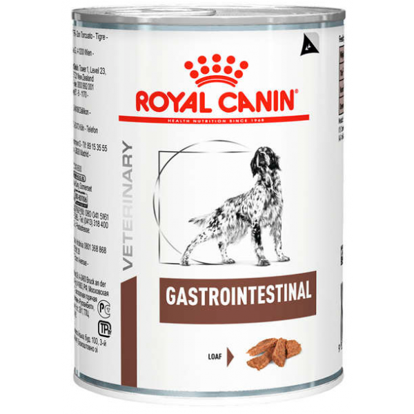 RAÇÃO ROYAL CANIN CÃES GASTRO INTESTINAL LATA WET 410G