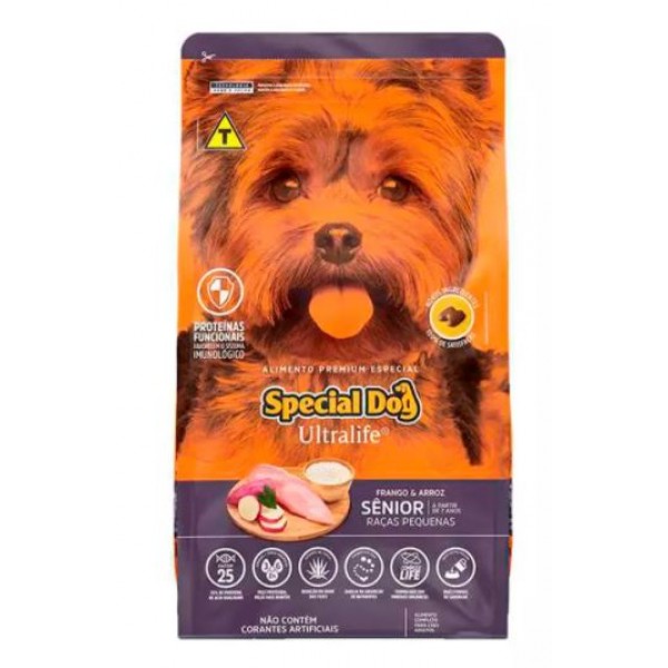 RAÇÃO SPECIAL DOG ULTRALIFE SÊNIOR PARA CÃES DE RAÇAS PEQUENAS SABOR FRANGO E ARROZ 10,1KG