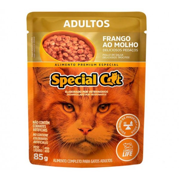 SACHÊ SPECIAL CAT GATOS ADULTOS FRANGO AO MOLHO 85G