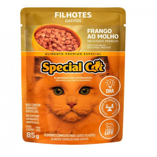 SACHÊ SPECIAL CAT GATOS FILHOTES FRANGO AO MOLHO 85G