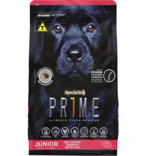 RAÇÃO SPECIAL DOG PRIME JÚNIOR PARA CÃES FILHOTES DE RAÇAS GRANDES 15KG