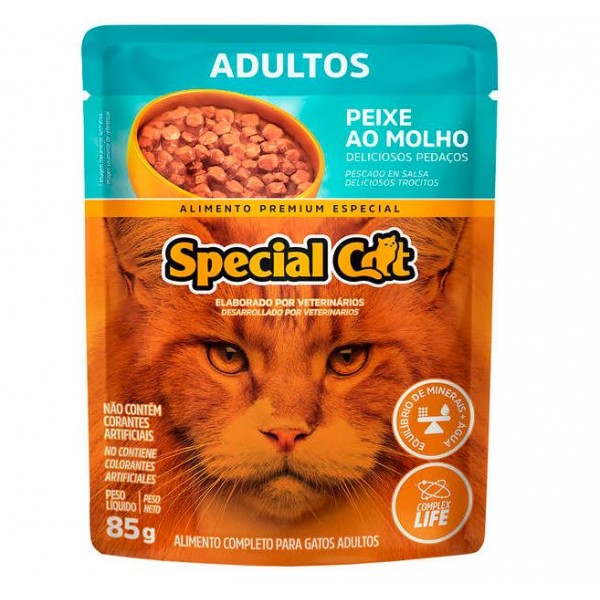 SACHÊ SPECIAL CAT GATOS ADULTOS PEIXE AO MOLHO 85G