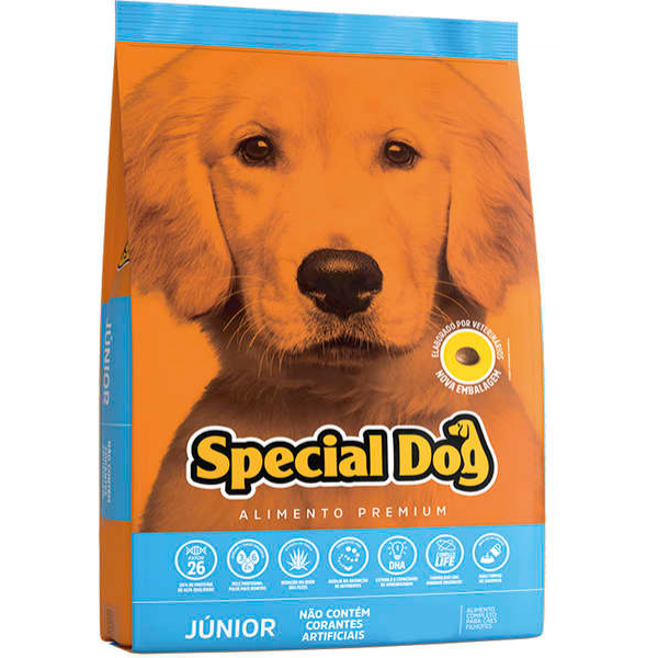 RAÇÃO SPECIAL DOG JÚNIOR PREMIUM CARNE CÃES FILHOTES