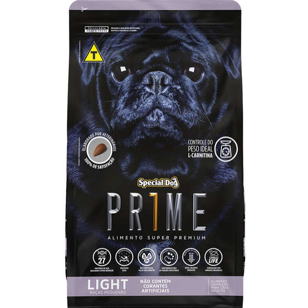 RAÇÃO SPECIAL DOG PRIME LIGHT PARA CÃES ADULTOS DE RAÇAS PEQUENAS 