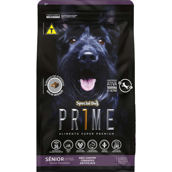 RAÇÃO SPECIAL DOG PRIME PARA CÃES SÊNIOR DE RAÇAS PEQUENAS