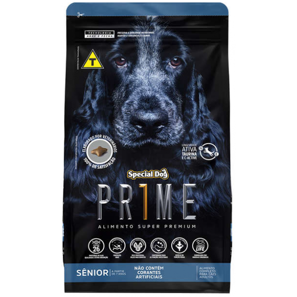 RAÇÃO SPECIAL DOG PRIME SÊNIOR CÃES ADULTOS T. RAÇAS 15KG