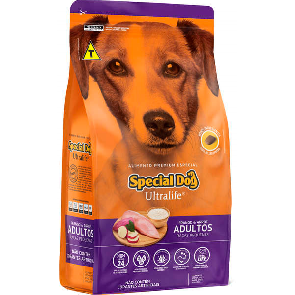 RAÇÃO SPECIAL DOG ULTRALIFE FRANGO E ARROZ PARA CÃES ADULTOS RAÇAS PEQUENAS