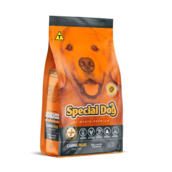 RAÇÃO SPECIAL DOG PARA CÃES ADULTOS SABOR CARNE PLUS