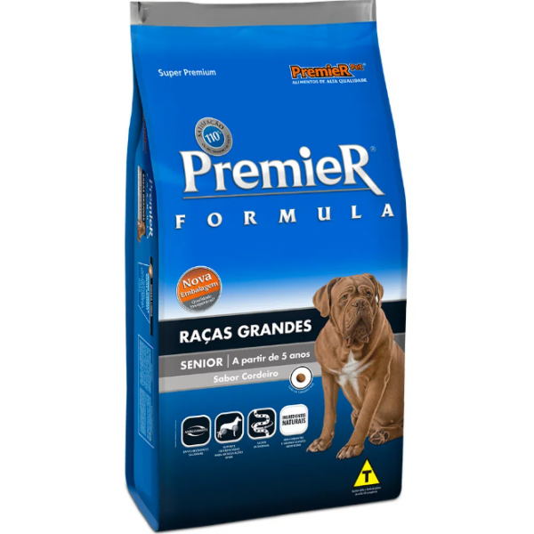 RAÇÃO PREMIER CÃES SÊNIOR RAÇAS GRANDES 15KG