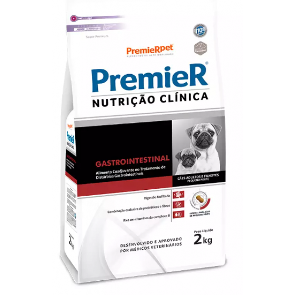 RAÇÃO PREMIER CÃES NUTRIÇÃO CLÍNICA GASTROINTESTINAL PEQUENO PORTE 2KG